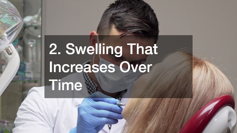 a dentist checking the patient's mouth